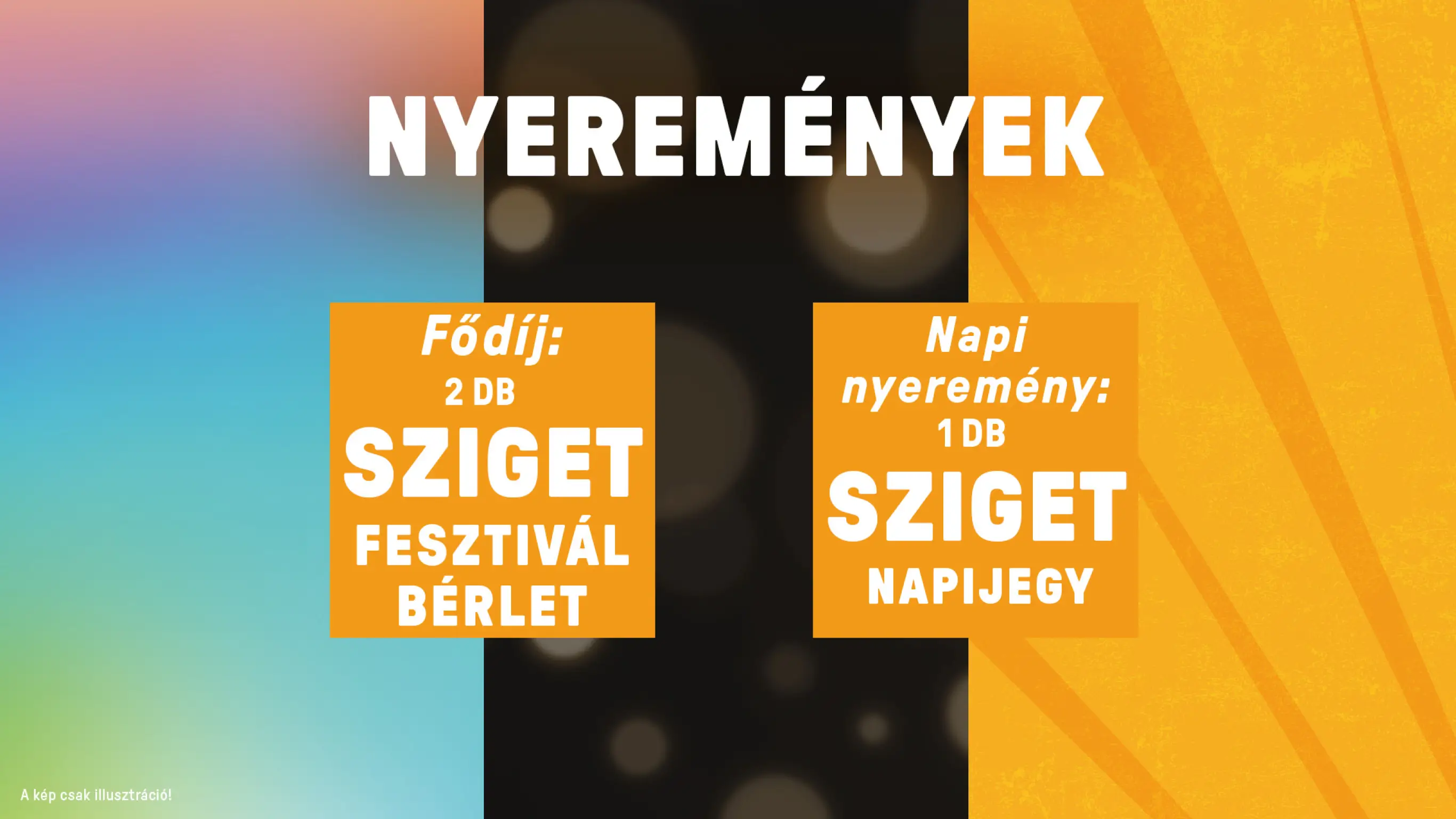 A promócióban megnyerhető nyeremények plakátképe.
